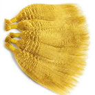 Kinky Stragiht 100% Raw Virgin  Human Hair Bundles - (No Weft) Bulk Hair / Yellow LINKTOWIG