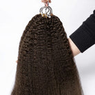 Kinky Stragiht Hair Bundles / Feather Hair Extensions — 100% Virgin Human Hair / aramel Balayage Highlights LINKTOWIG