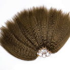 Kinky Stragiht Hair Bundles / Feather Hair Extensions — 100% Virgin Human Hair / Ash Brown LINKTOWIG