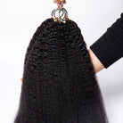 Kinky Stragiht Hair Bundles / Feather Hair Extensions — 100% Virgin Human Hair / Black LINKTOWIG