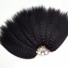 Kinky Stragiht Hair Bundles / Feather Hair Extensions — 100% Virgin Human Hair / Black LINKTOWIG