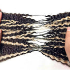 Kinky Stragiht Hair Bundles / Feather Hair Extensions — 100% Virgin Human Hair / Black and grey blended highlights LINKTOWIG