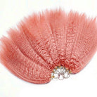 Kinky Stragiht Hair Bundles / Feather Hair Extensions — 100% Virgin Human Hair / Bubblegum Pink LINKTOWIG