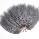 Kinky Stragiht Hair Bundles / Feather Hair Extensions — 100% Virgin Human Hair / Charcoal Grey LINKTOWIG