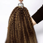 Kinky Stragiht Hair Bundles / Feather Hair Extensions — 100% Virgin Human Hair / Chocolate Brown LINKTOWIG