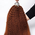 Kinky Stragiht Hair Bundles / Feather Hair Extensions — 100% Virgin Human Hair / Copper Orange LINKTOWIG