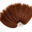 Kinky Stragiht Hair Bundles / Feather Hair Extensions — 100% Virgin Human Hair / Copper Orange LINKTOWIG