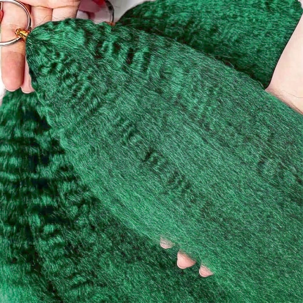 Kinky Stragiht Hair Bundles / Feather Hair Extensions — 100% Virgin Human Hair / Dark Emerald Green LINKTOWIG