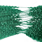 Kinky Stragiht Hair Bundles / Feather Hair Extensions — 100% Virgin Human Hair / Dark Emerald Green LINKTOWIG