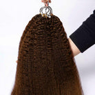 Kinky Stragiht Hair Bundles / Feather Hair Extensions — 100% Virgin Human Hair / Dark Emerald Green LINKTOWIG