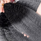 Kinky Stragiht Hair Bundles / Feather Hair Extensions — 100% Virgin Human Hair / Dark Roots LINKTOWIG