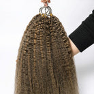 Kinky Stragiht Hair Bundles / Feather Hair Extensions — 100% Virgin Human Hair / Honey Brown LINKTOWIG