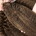 Kinky Stragiht Hair Bundles / Feather Hair Extensions — 100% Virgin Human Hair / Honey Brown LINKTOWIG