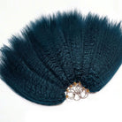 Kinky Stragiht Hair Bundles / Feather Hair Extensions — 100% Virgin Human Hair / Midnight Blue LINKTOWIG