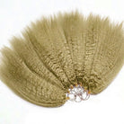 Kinky Stragiht Hair Bundles / Feather Hair Extensions — 100% Virgin Human Hair / Olive Green Blonde LINKTOWIG
