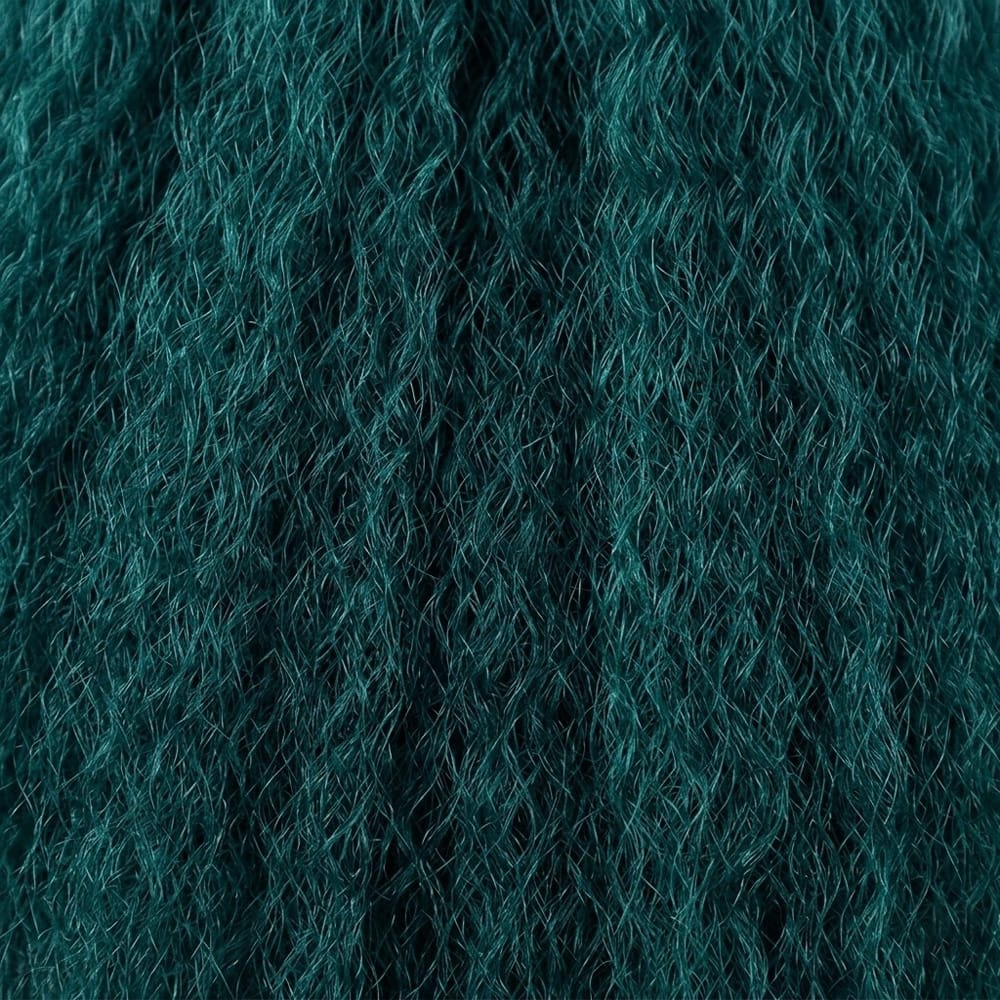 Kinky Stragiht Hair Bundles / Feather Hair Extensions — 100% Virgin Human Hair / Teal Green LINKTOWIG