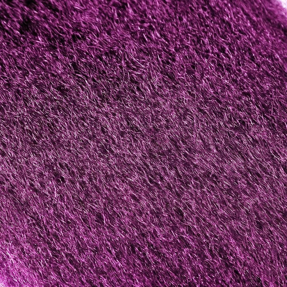 Kinky Stragiht Hair Bundles / Feather Hair Extensions — 100% Virgin Human Hair / Violet Purple LINKTOWIG