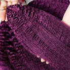 Kinky Stragiht Hair Bundles / Feather Hair Extensions — 100% Virgin Human Hair / Violet Purple LINKTOWIG