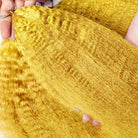 Kinky Stragiht Hair Bundles / Feather Hair Extensions — 100% Virgin Human Hair / Yellow LINKTOWIG