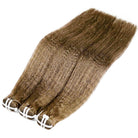 Kinky Stragiht Luxury Natural Hair Weft – 100% Virgin Human Hair / Wig Ash Brown LINKTOWIG