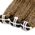 Kinky Stragiht Luxury Natural Hair Weft – 100% Virgin Human Hair / Wig Ash Brown LINKTOWIG
