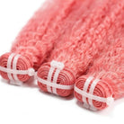 Kinky Stragiht Luxury Natural Hair Weft – 100% Virgin Human Hair / Wig Bubblegum Pink LINKTOWIG