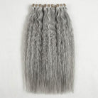Kinky Stragiht Luxury Natural Hair Weft – 100% Virgin Human Hair / Wig Charcoal Grey LINKTOWIG