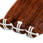 Kinky Stragiht Luxury Natural Hair Weft – 100% Virgin Human Hair / Wig Copper Orange LINKTOWIG