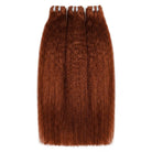 Kinky Stragiht Luxury Natural Hair Weft – 100% Virgin Human Hair / Wig Copper Orange LINKTOWIG