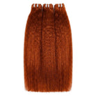 Kinky Stragiht Luxury Natural Hair Weft – 100% Virgin Human Hair / Wig Ginger Orange LINKTOWIG
