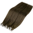 Kinky Stragiht Luxury Natural Hair Weft – 100% Virgin Human Hair / Wig Medium Chestnut Brown LINKTOWIG