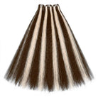 Kinky Stragiht Luxury Natural Hair Weft – 100% Virgin Human Hair / Wig Piano Highlight Silver Grey LINKTOWIG