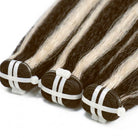 Kinky Stragiht Luxury Natural Hair Weft – 100% Virgin Human Hair / Wig Piano Highlight Silver Grey LINKTOWIG