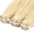 Kinky Stragiht Luxury Natural Hair Weft – 100% Virgin Human Hair / Wig Platinum Blonde LINKTOWIG