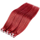 Kinky Stragiht Luxury Natural Hair Weft – 100% Virgin Human Hair / Wig Ruby Red LINKTOWIG