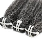 Kinky Stragiht Luxury Natural Hair Weft – 100% Virgin Human Hair / Wig Silver Grey LINKTOWIG