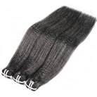 Kinky Stragiht Luxury Natural Hair Weft – 100% Virgin Human Hair / Wig Silver Grey LINKTOWIG