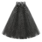 Kinky Stragiht Luxury Natural Hair Weft – 100% Virgin Human Hair / Wig Silver Grey LINKTOWIG