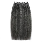 Kinky Stragiht Luxury Natural Hair Weft – 100% Virgin Human Hair / Wig Silver Grey LINKTOWIG
