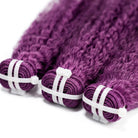 Kinky Stragiht Luxury Natural Hair Weft – 100% Virgin Human Hair / Wig Violet Purple LINKTOWIG