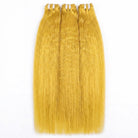 Kinky Stragiht Luxury Natural Hair Weft – 100% Virgin Human Hair / Wig Yellow LINKTOWIG
