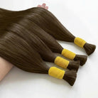 Stragiht 100% Raw Virgin  Human Hair Bundles - (No Weft) Bulk Hair / aramel Balayage Highlights LINKTOWIG