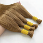 Stragiht 100% Raw Virgin  Human Hair Bundles - (No Weft) Bulk Hair / Ash Brown LINKTOWIG