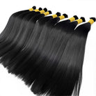 Stragiht 100% Raw Virgin  Human Hair Bundles - (No Weft) Bulk Hair / Black LINKTOWIG