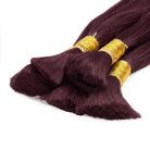 Stragiht 100% Raw Virgin  Human Hair Bundles - (No Weft) Bulk Hair / Burgundy LINKTOWIG