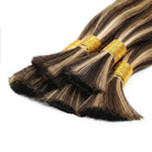 Stragiht 100% Raw Virgin  Human Hair Bundles - (No Weft) Bulk Hair / Chocolate Brown LINKTOWIG