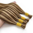 Stragiht 100% Raw Virgin  Human Hair Bundles - (No Weft) Bulk Hair / Honey Brown LINKTOWIG
