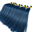 Stragiht 100% Raw Virgin  Human Hair Bundles - (No Weft) Bulk Hair / Midnight Blue LINKTOWIG