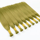 Stragiht 100% Raw Virgin  Human Hair Bundles - (No Weft) Bulk Hair / Olive Green Blonde LINKTOWIG