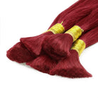 Stragiht 100% Raw Virgin  Human Hair Bundles - (No Weft) Bulk Hair / Ruby Red LINKTOWIG